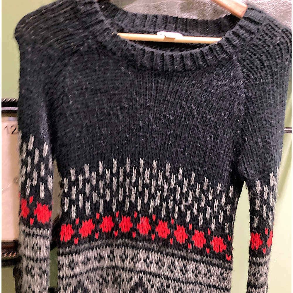 Vintage black and red sweater dress !